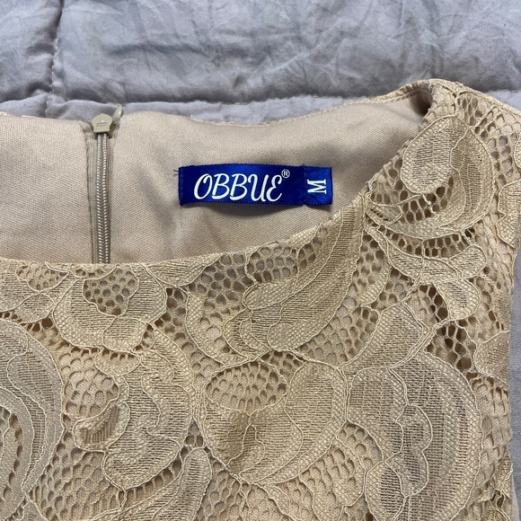 NWOT Amazon-brands Boatneck Lace Cocktail Dress - Picture 3 of 4